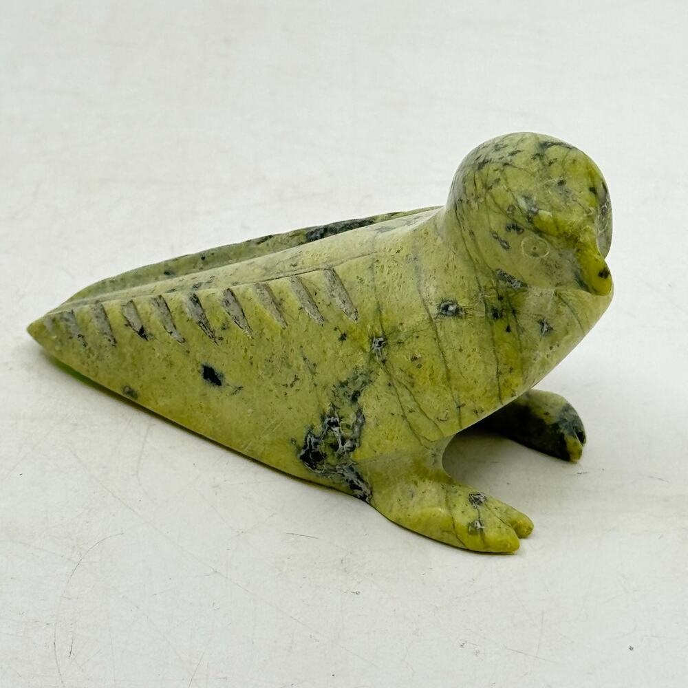 Inuit Hand Carved Bird Sculpture by NOAH NOWDLAK